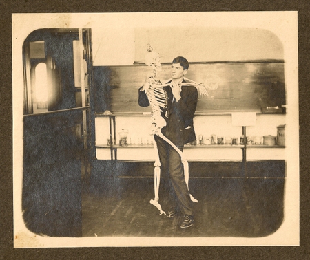 My grandfather and a skeleton
