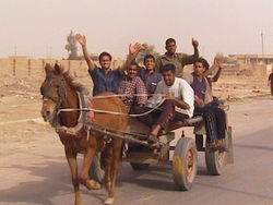 Baghdad, traffic circle. April 9, 2003 Baghdad, traffic circle. April 9, 2003