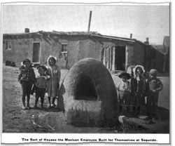 The Sort of Houses the Mexican Employes Built for Themselves at Segundo, Camp and Plant 2.15 (11 October 1902)