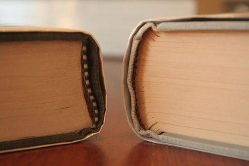 Glue-bound Philip Roth vs. Smyth-sewn Henry Roth Glue-bound Philip Roth vs. Smyth-sewn Henry Roth