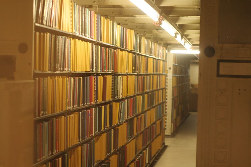 The Carnegie-era bookshelves under the Rose reading room of the New York Public Library The Carnegie-era bookshelves under the Rose reading room of the New York Public Library