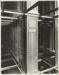 Interior Work. Construction of the Stacks. New York Public Library, 42nd Street and Fifth Avenue, June 24, 1907. Interior Work. Construction of the Stacks. New York Public Library, 42nd Street and Fifth Avenue, June 24, 1907.