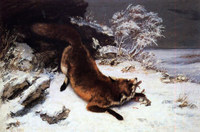 Courbet, Fox in the Snow Courbet, Fox in the Snow